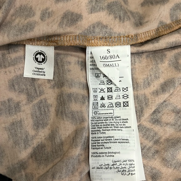 AllSaints Leopard Yellow Rita Leppo T-shirt size S - Picture 8 of 8